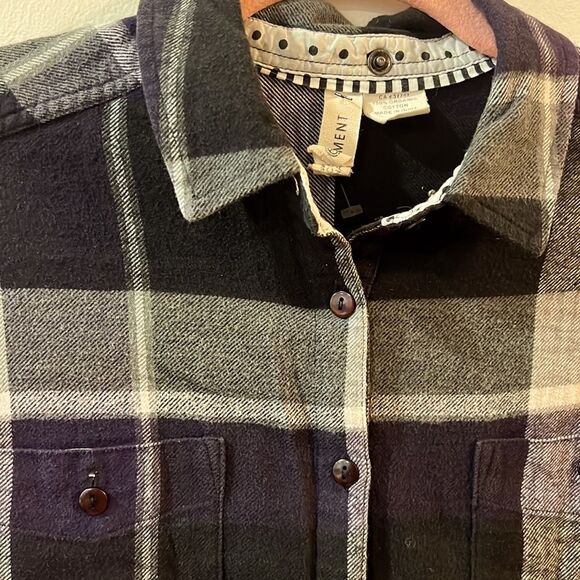 Element flannel shirt with unique buttons 100% organic cotton - Picture 3 of 7